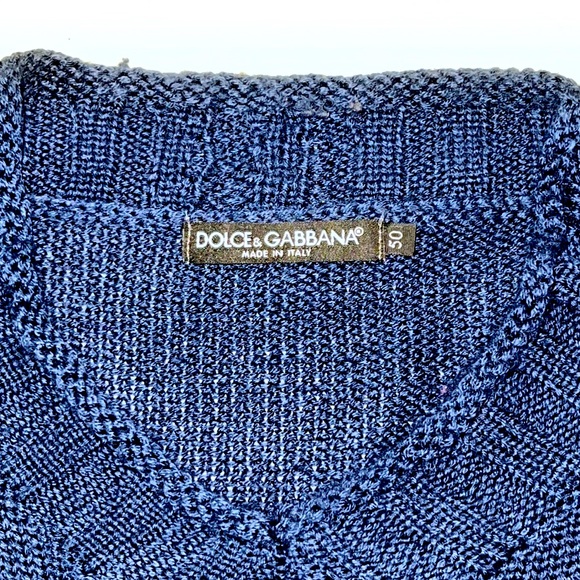 DOLCE & GABBANA SWEATER IN NAVY BLUE - Picture 8 of 9